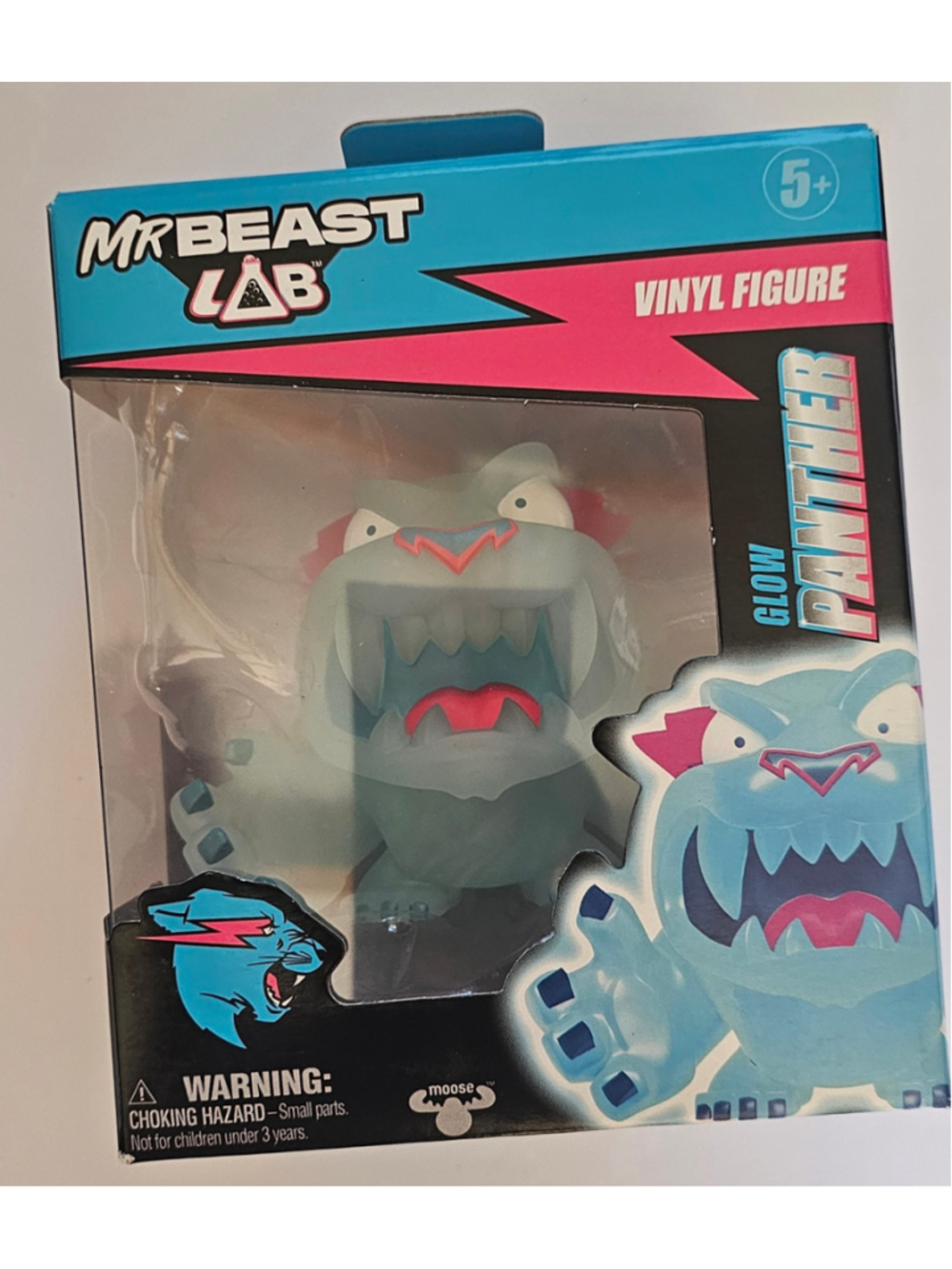 Boys MrBeast Lab Glow Panther Vinyl Figure One Size Blue and Pink